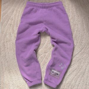 Butter Super Soft Cassette Tape Music Notes Sweat Pants in Purple XS 3 4
